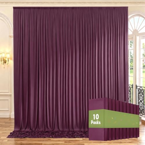 50ftx10ft Wrinkle Free Burgundy Backdrop Curtains for Parties, Silky Polyester Maroon Photo Backdrop Drapes 10 Panels 5x10ft for Wedding Birthday Baby Shower Photography Background - Image 7