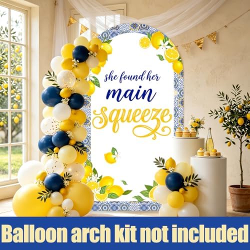 Serencatcher 7.2ft She Found Main Squeeze Bridal Shower Arch Backdrop Cover - Image 5