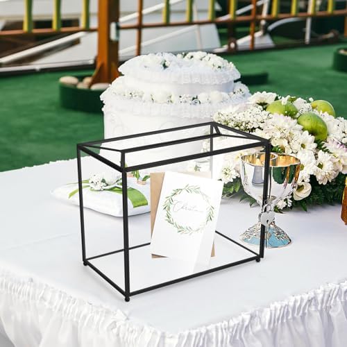 Transparent Acrylic Wedding Card Box with Lock, Slot Envelope Holder for Wedding Reception Bridal Shower Birthday Baby Shower Election Votes Graduation Parties Honeymoon Fund Memory Box - Image 5