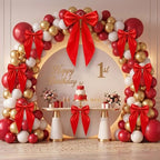 Crowye 7 Pcs Giant Satin Bow Decor, Large Red Backdrop Decor - Image 4