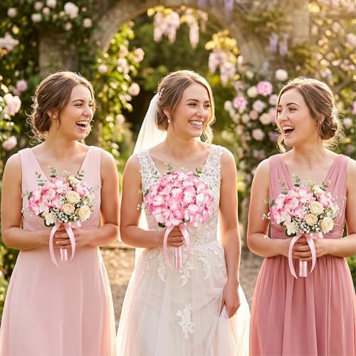 Auihiay 64Pcs Hydrangea Artificial Flowers Bulk, Faux Hydrangeas Heads - Image 2
