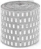 Craftdady 10 Yards Diamond Rhinestone Mesh Wrap Faux Diamond Bling Mesh Ribbon for Wedding Cakes Birthday Baby Shower Decorations DIY Crafts - Image 2