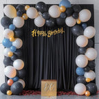 20ft×10ft Black Backdrop Curtain, Wrinkle Free Thick Polyester Drapes for Backdrop, 4 Panels 5ft x 10ft Photo Backdrop Curtains for Parties Birthday Wedding Graduation Photography Background Cloth - Image 5