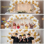 178 Pcs White and Gold Balloon Garland Kit, with Confetti Balloons and Arch Kit, Party Decorations for Birthday, Wedding, Anniversary, Graduation, Baby Showers, Party and Event Decor - Image 6