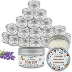 24Pcs Cowboy Baby Shower Party Candles for Gender Reveal by Nlicrst