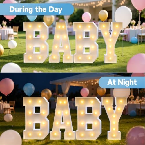 Baby Marquee Letters, 2FT Light Up Letters Baby Shower Decorations - Image 2
