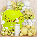 Renaiss 7x7ft Green Softball Round Backdrop Covers for Photoshoot Girls Kids Portrait Softball 3D Printing Circle Background Baby Shower Birthday Fans Events Party Decors Arch Photo Booth Props - Image 6