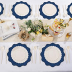 100 Pcs Navy Blue Thick Paper Placemats, Disposable Waterproof Place Mats - Image 5