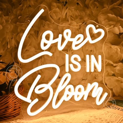 SYLHOME Love Is In Bloom Led Neon Light Sign Baby Shower Banner Wall Decor - Image 3