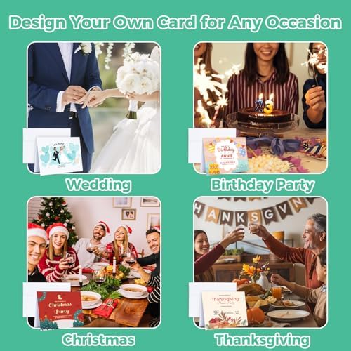 Ohuhu A2 Blank White Cards and Envelopes 200 Pack, 4.25 x 5.5 Folded Cards - Image 6