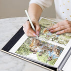 Large Photo Album Self Adhesive, DIY Scrapbook Album for 3x5 4x6 8x10 Pictures, 60 Pages Light Beige Linen Cover Memory Book, Ideal Gift for Family Wedding Baby Christmas Anniversary - Image 6