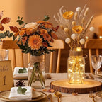 TBWIND Vintage Glass Flower Vase, 24PCS Farmhouse Clear Mason Jar Vases - Image 3