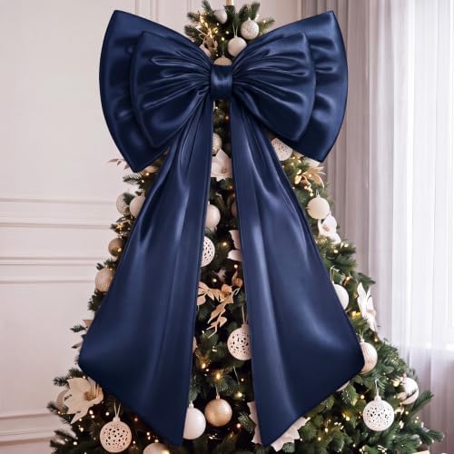 Sosation Christmas Blue Large Bow Decor Big Bow for Backdrop 24x43 in by Sosation