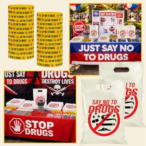 Resurhang 200 Pcs Say No to Drugs Prevention Assorted Item Bulk - Image 4