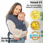 KeaBabies Baby Wrap Carrier, All in 1 Original Baby Carrier (Raven) - Image 3