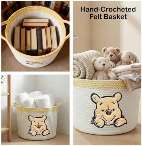 Kihraw Winnie Storage Basket for Nursery for Toy Organizer, Kids Room Decor - Image 6
