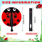 Taiyin 24 Pcs Ladybug Paper Fans Party Supplies Baby Shower Birthday Gifts - Image 2