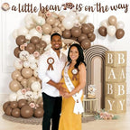 Costova Coffee Baby Shower Party Decorations – 120 Pcs A Baby Is Brewing Party Supplies with Balloon Garland, Banner, Backdrop, Tablecloth, Cake & Cupcake Toppers, Boxes, Badges, Sash, Poster - Image 6