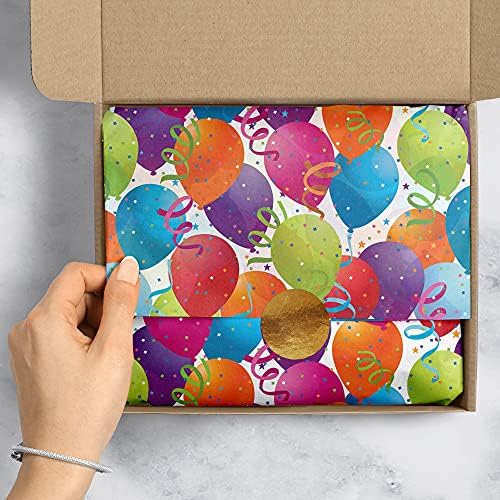 Jillson Roberts Printed Gift Tissue 20" x 30", Balloon White (240 Sheets) - Image 4
