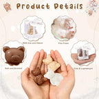 Geosar 36 Pack Bear Soap Shower Favors Thank You Tag Box,White Brown - Image 3