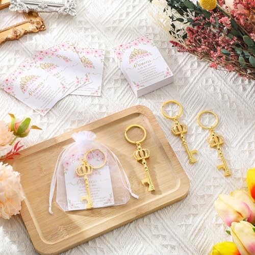 Ferreve 50 Sets Baby Shower Bottle Opener Favors Crown Charms, Fresh - Image 4