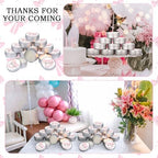 MTLEE 50 Pcs Pink Bow Baby Shower Favors Scented Candles Gift Travel Tin - Image 4