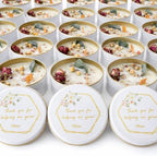 Scented Mixed Flower Candle Favors - Personalized for Weddings, Bridal Showers, Baby Showers, Birthdays, Christmas (10-20-30-40-50-100 PCS in Bulk) by Unknown