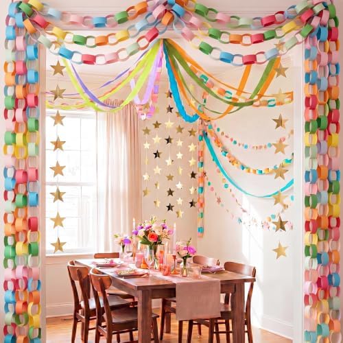 TaoBary Colorful Party Decorations 600 Sheet Paper Chain - Image 2