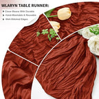 16 Pack Terracotta Cheesecloth Table Runner 21.5 x 120 Inches Boho Gauze Table Runners 10FT Long Cheese Cloth Table Runner for Bridal Shower Baby Shower Birthday Party Wedding Decor - Image 5