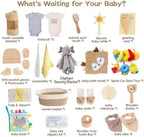24-Piece Baby Gift Basket, Baby Shower Gift Set for Newborns, Khaki - Image 3