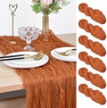 Terracotta Cheesecloth Table Runner Fall Wedding Birthday Home Decor 6 Pack by Joanlody