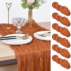 Terracotta Cheesecloth Table Runner Fall Wedding Birthday Home Decor 6 Pack by Joanlody