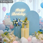 8 FT Arch Backdrop Cover, Wedding Blue Arch Covers Stretchy Backdrop Spandex Fitted for Chiara Stand Birthday Baby Shower Party Ceremony Decoration Blue 8FT - Image 4