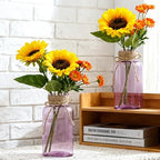 12 Pack Mason Jar Vases for Centerpieces, Purple Glass Flower Vase - Image 4