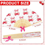 Roowest 36 Pcs Cherry Folding Hand Fans Bulk, Coquette Party Favors - Image 2