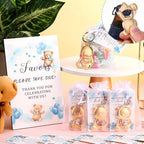 50 Set Bear Bottle Opener Baby Shower Party Favors Bulk,Blue - Image 4