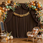 Dark Brown Backdrop Curtains-Wrinkle-Free Polyester Photography Drapes Party Curtain Background for Baby Shower Wedding Decorations- 40 X10FT - Image 6