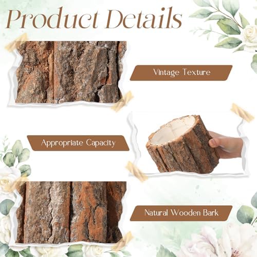 9 Pcs Wooden Vase for Centerpieces Wedding Flower, 4.7 Inch - Image 3