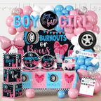 Cocomigo Burnouts or Bows Gender Reveal Decorations for 25 Guests by cocomigoPartyHome
