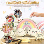 Boho Rainbow Baby Shower Guest Book Alternative Wooden Drop Box Frame - Image 2