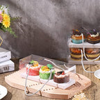 Thenshop 40 Pcs Clear Cupcake Boxes 9x3x3 in 3 Compartment Holder,White - Image 5