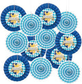 Fun Express Oktoberfest Hanging Fans – 12" to 14" Paper Fans Hanging Party Decorations, Birthday Parties, Bridal Showers, Baby Showers, Wedding – 12 Pieces by FunExpress