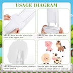 Honoson 4 Pcs Large 24" x 32" Farm Animal Cardboard Cutouts Party Decor - Image 3