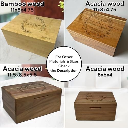 Custom Newborn Keepsake Box, Baby First Birthday Memory Box for Kids - Image 2