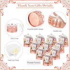 Jingmore 30 Sets Mini Crown Candy Boxes Party Favor,Rose Gold and Clear - Image 3