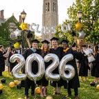 65 PCS Congrats Grad Balloons Kit, Class of 2026 Graduation Party Decorations Black Gold Silver Foil Balloons with Congrats Mylar Balloons Celebration Supplies for High School College Graduation - Image 3