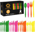 Kochorie 360 Pieces Neon Party Plastic Cutlery Set by Kochorie