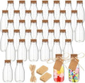 Roshtia 48 Pcs 4oz Plastic Potion Bottles with Cork Lids Clear Mini Jars by Roshtia