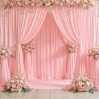 10ft x 15ft Blush Pink Wrinkle Free Backdrop Curtains for Wedding Party Backdrops Curtain Drapes Fabric Decorations Photo Back Drop Cloth for Baby Shower Photography Stage Reception - Image 2