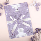 50Pcs Light Purple Wedding Invitations with Envelopes and RSVP Cards by HomeKitchen